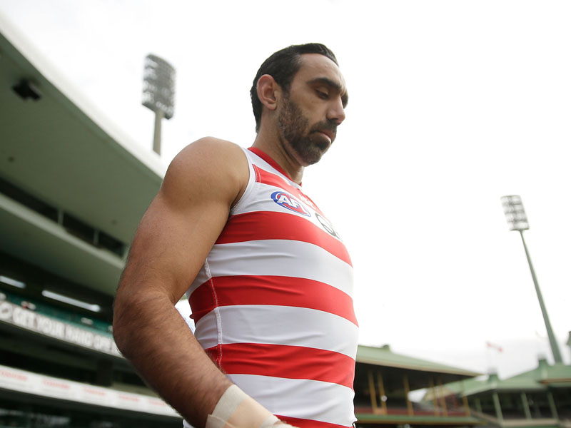 Goodes did not attend the Swans' training session on Tuesday.