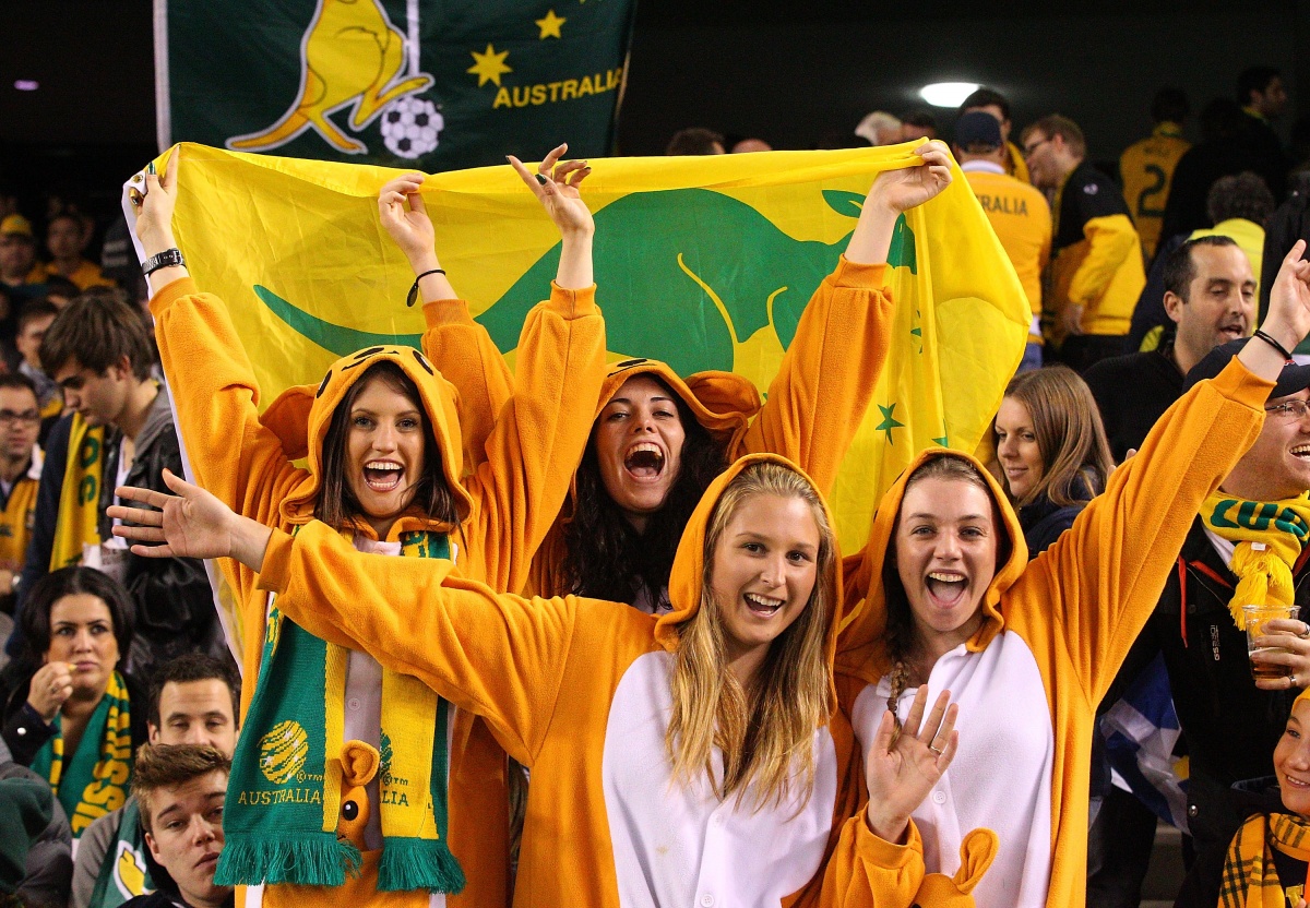 australian fans celebrating Getty