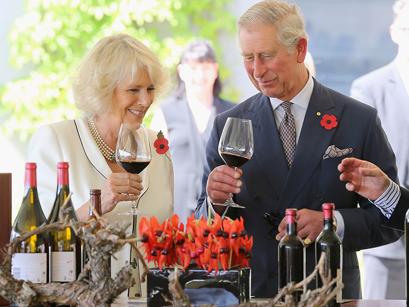 Camilla, Prince Charles, Adelaide, wine