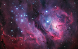 Situated some 5,000 light years away, the stellar nursery of the Lagoon Nebula lies in the constellation of Sagittarius