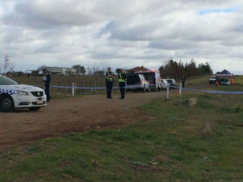Police in Plumpton where two people were located deceased.
