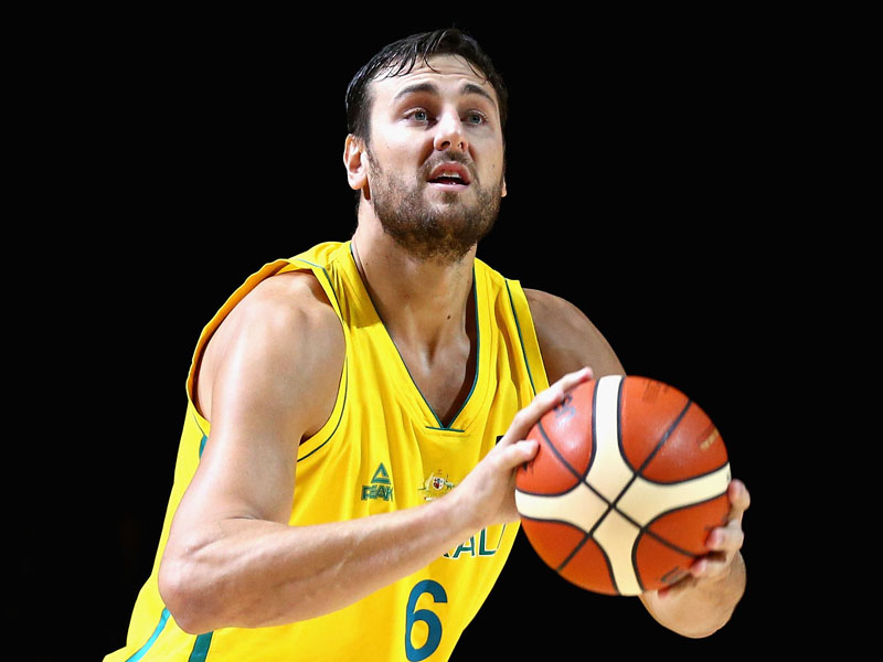 Aussie Andrew Bogut was influential in the Boomers win.Getty