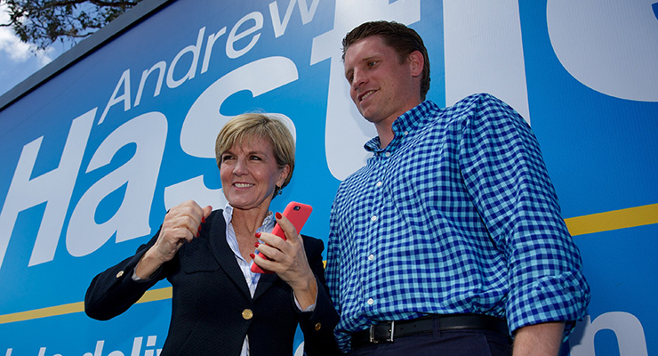 Julie Bishop and Andrew Hastie
