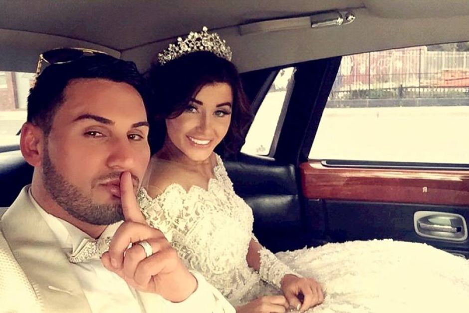 Salim Mehajer and wife Aysha at their August 2015 wedding.