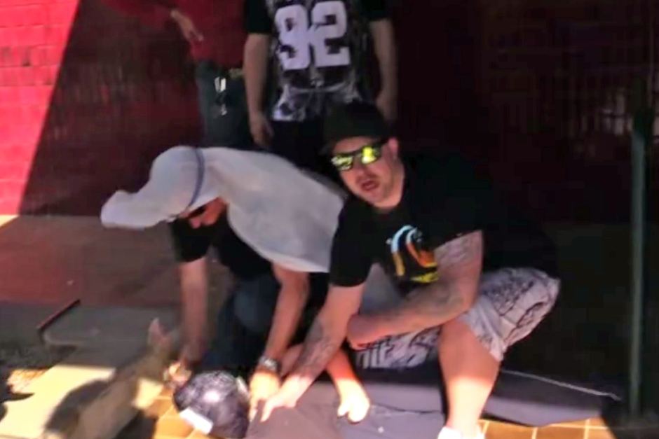 Anti-Islamic protestors in Bendigo