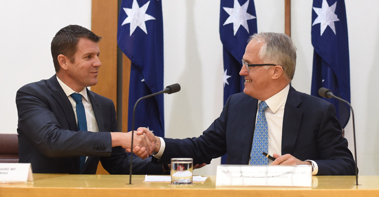 Mike Baird and Malcolm Turnbull