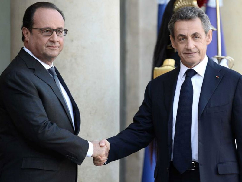 President Francois Hollande and opposition leader Nicolas Sarkozy.