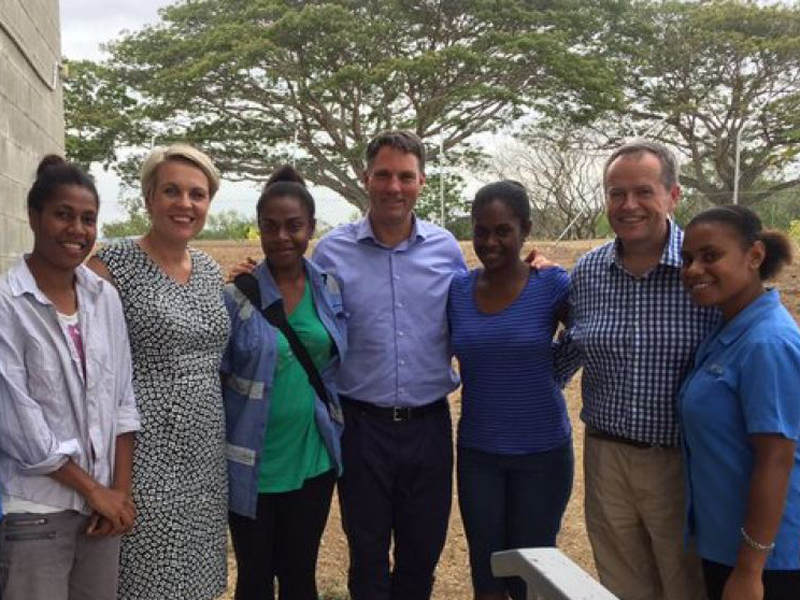 Labor MP's meet with students from the Pacific Adventist University in Port Moresby.