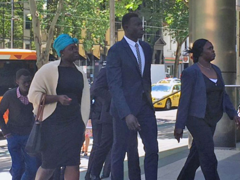Majak Daw arrives at court