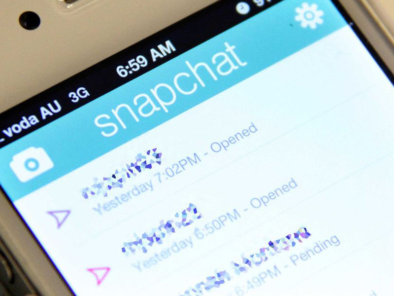 Snapchat says it is not "stockpiling" private snaps and chats that users send.