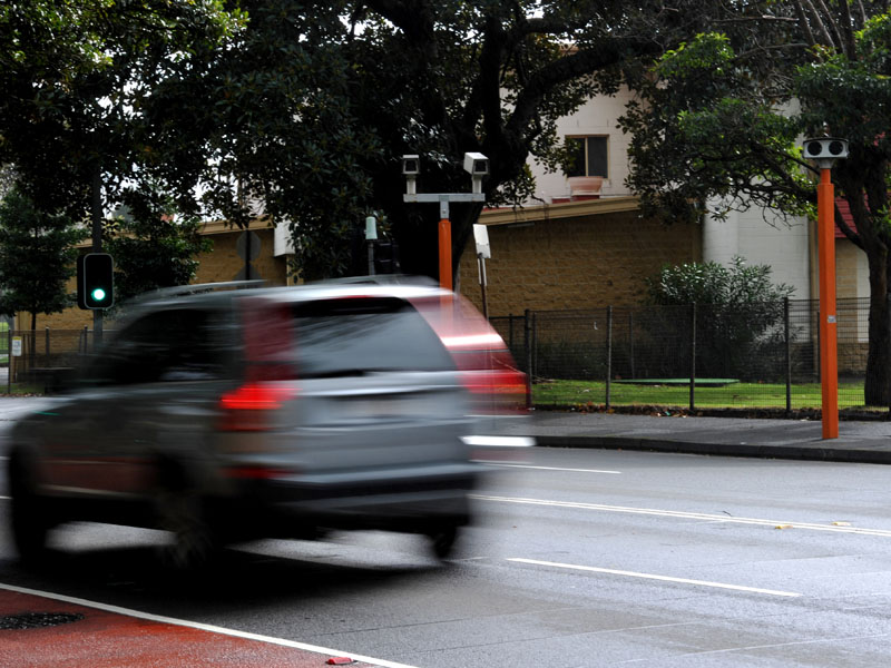 A fixed speed camera on Sydney.