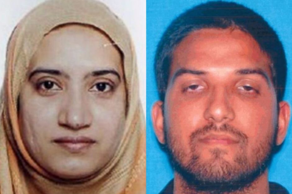 Tashfeen Malik (L) and Syed Farook (R) were killed in a firefight with police
