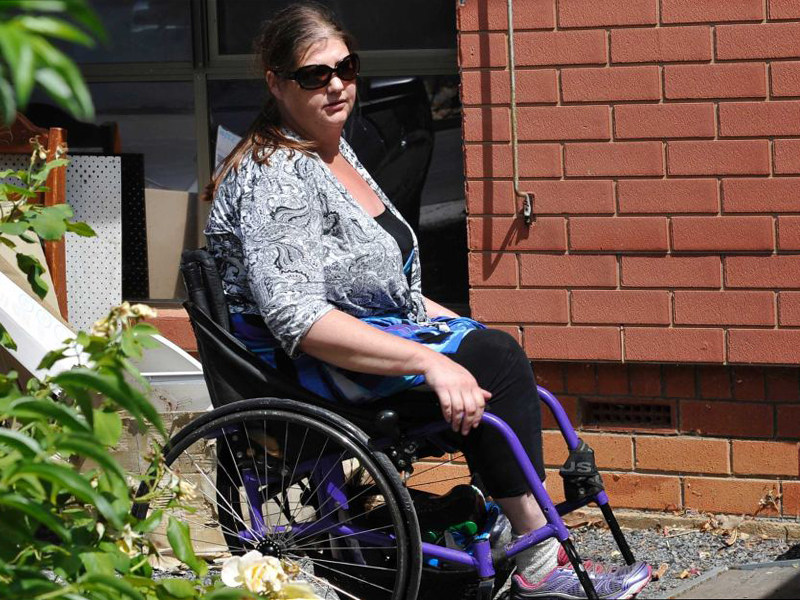Ms Passmore had her left leg amputated above the knee.