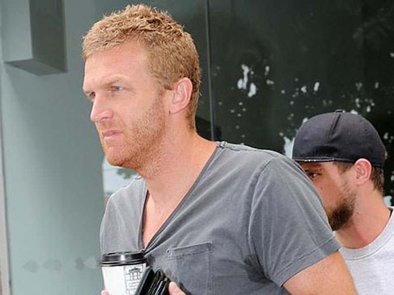 Dustin Fletcher arrives at the AFL Players Association.
