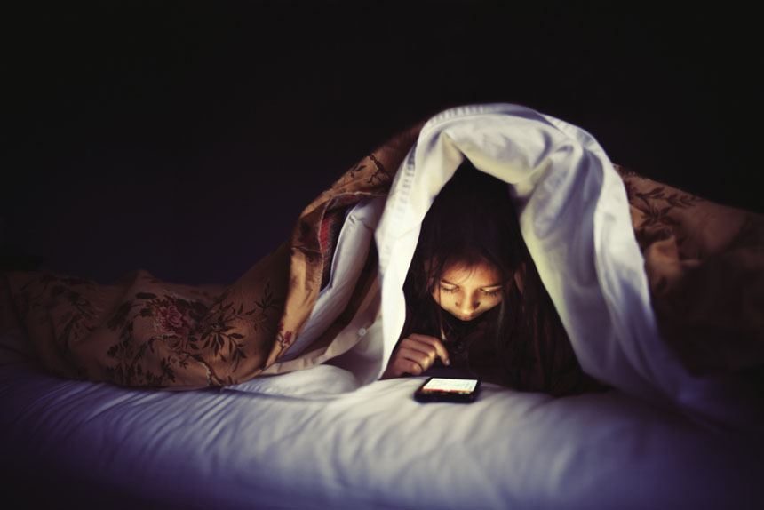 iphone in bed