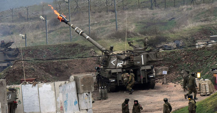 israeli army artillery shelling