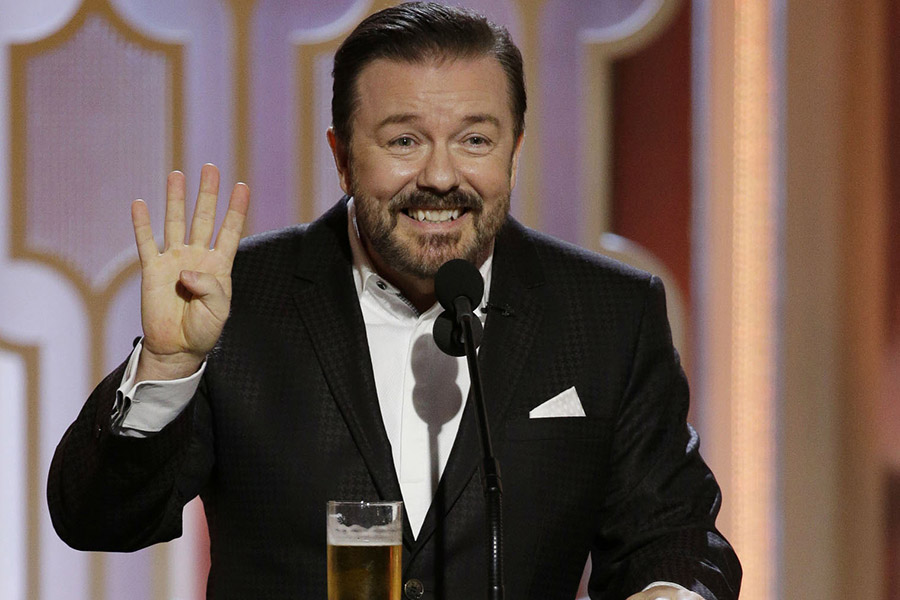 ricky Gervais golden globes getty