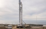 Falcon 9 rocket ready to launch.