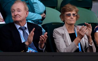 Rod Laver and TA board member Janet Young.
