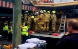 The incident came just a day after a bus ploughed into the overpass.