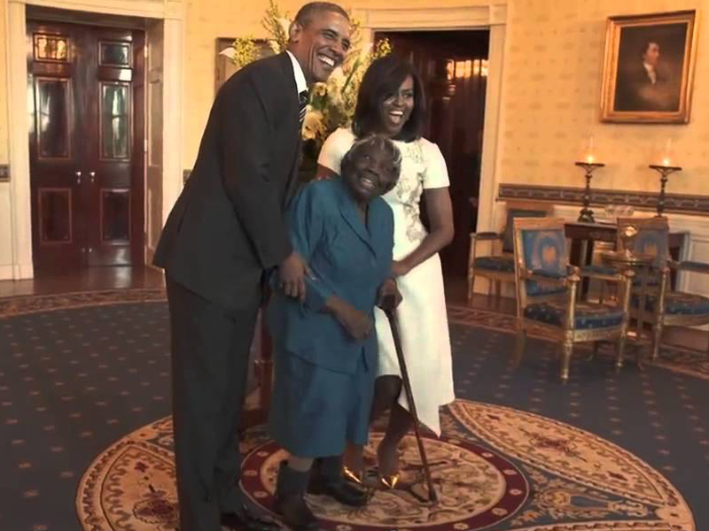 obama meets 106-yo
