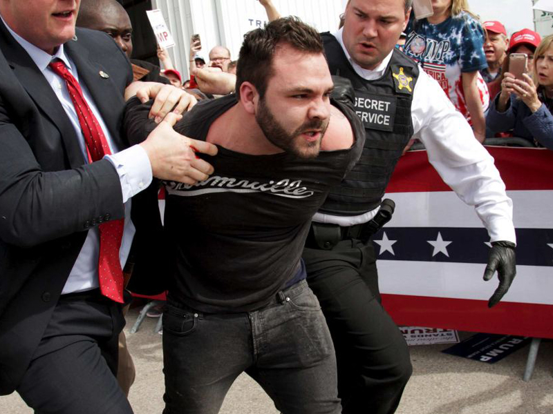 Trump protester