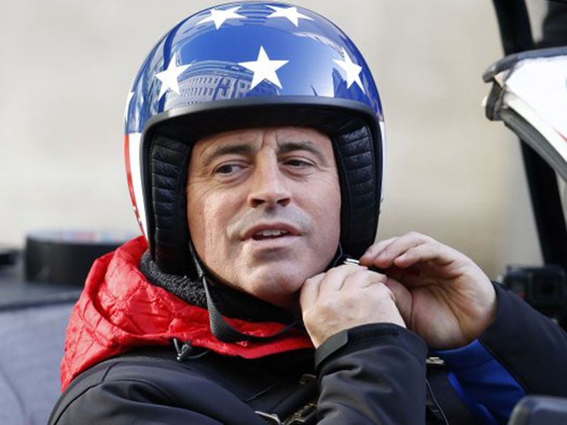 LeBlanc was filming a 'Top Gear' episode.