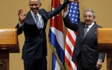 Barack Obama and Raul Castro.