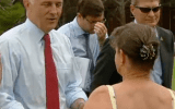 Mr Turnbull exchanges words with Ms Mullins.