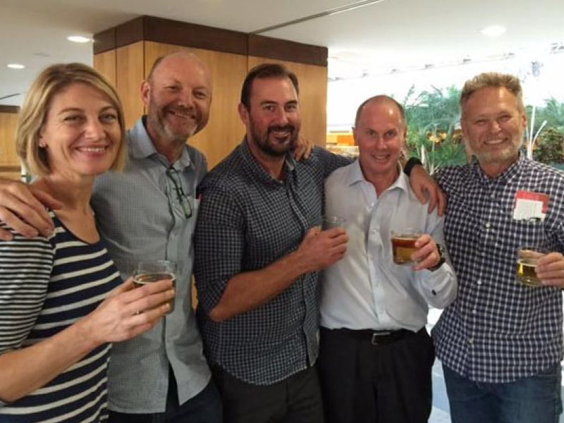 The '60 Minutes' crew after being released from jail in Beirut.