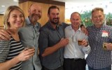 The '60 Minutes' crew after being released from jail in Beirut.