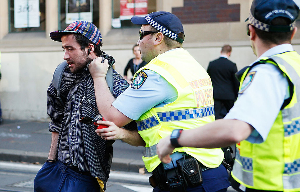 protesters Sydney university