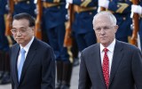 Chinese Premier Li Keqiang and Mr Turnbull.