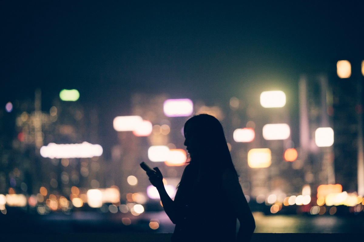 woman on phone