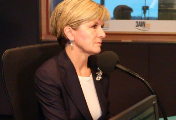 Julia Bishop caught out in 3AW interview.