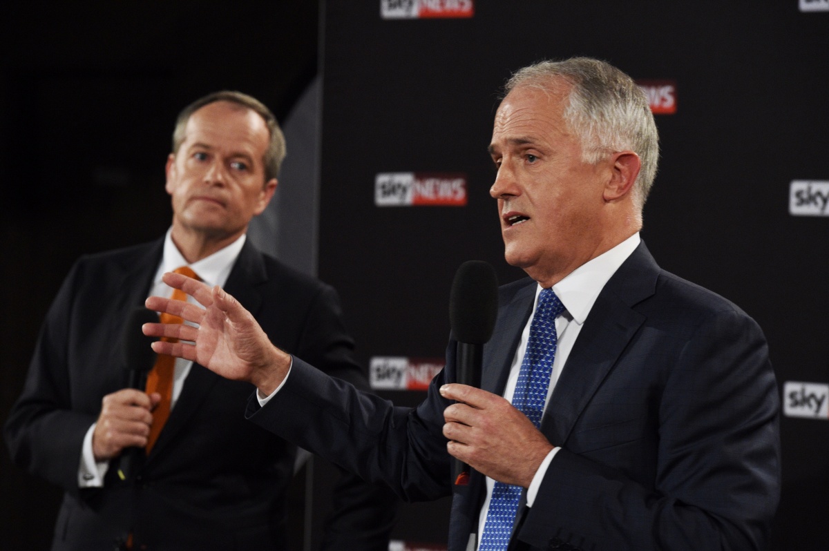 bill shorten malcolm turnbull