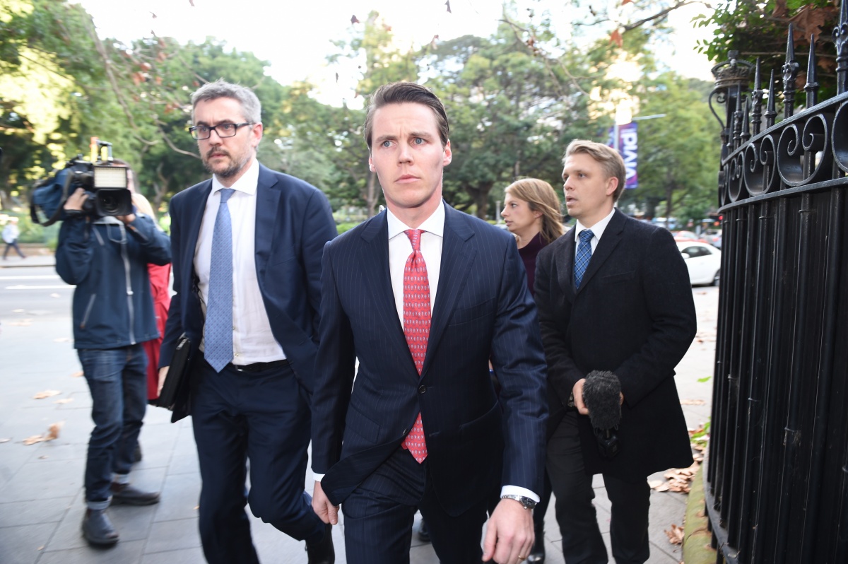Oliver Curtis leaves Sydney's Supreme Court.