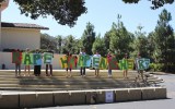 A protest at Stanford University in 2015.
