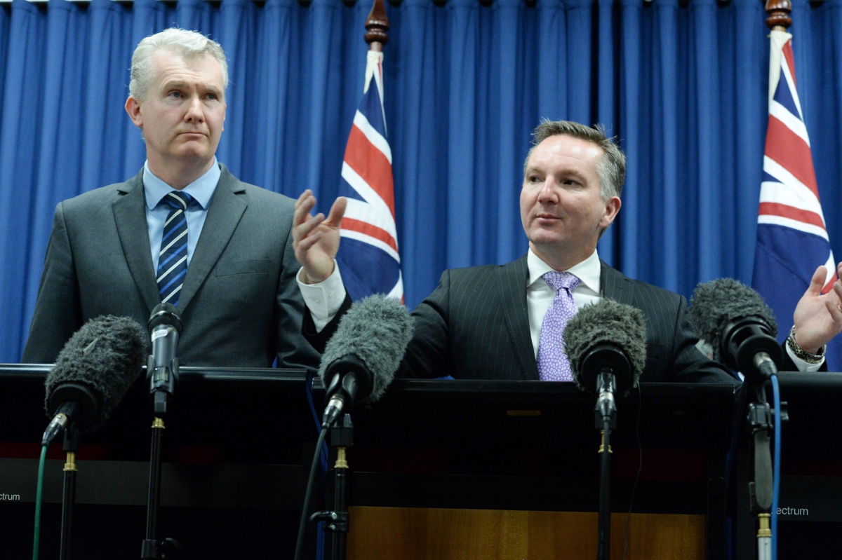 Chris Bowen and Tony Burke release Labor's final costings