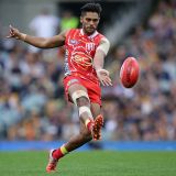 Aaron Hall, of the Suns, in action yesterday.