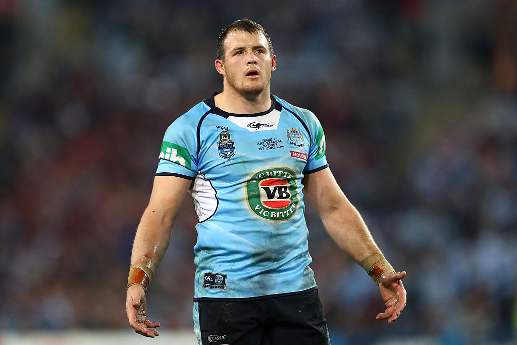 Josh Morris of the Blues reckons he scored.