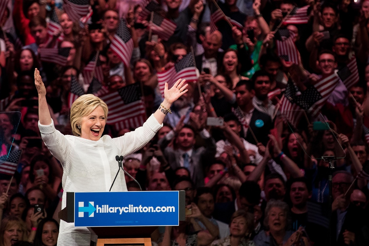 Hillary Clinton claims Democratic primary race