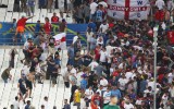 Fans clash after the Euro 2016 match between England and Russia.