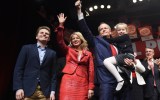 Bill Shorten with wife Chloe and children Rupert and Clementine.
