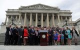 House Minority Leader Rep. Nancy Pelosi during a news conference on gun control on June 22.