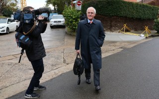 Malcolm Turnbull at his home on Wednesday morning.