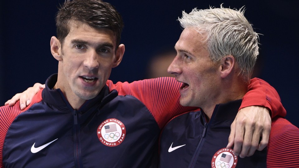phelps lochte video