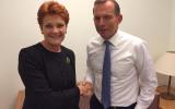 Tony Abbott Pauline Hanson