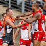 Steve Johnson and Lance Franklin