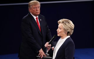 Candidates Hillary Clinton And Donald Trump Hold Second Presidential Debate At Washington University